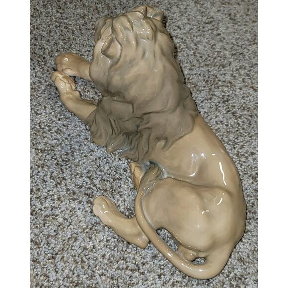 VTG Lev Bing & Grondahl B & G Porcelain Figurine Lying Lion Handpainted Denmark - Picture 9 of 11